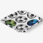 Waterverf Voetbal Party Borden Papieren Bordje (Gebogen)