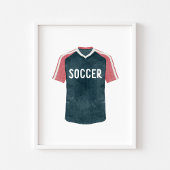 Waterverf voetbal uniform poster