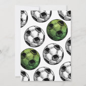 Waterverf Voetbal Verjaardagsuitnodiging Kaart (Achterkant)