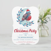 Waterverf Vogel op kerstfeest Kaart (Staand voorkant)