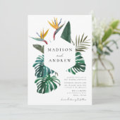 Waterverf Vogel van het paradijs Kaart (Staand voorkant)