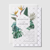 Waterverf Vogel van het paradijs Vellum Uitnodigingen (Offset (Uitnodiging))