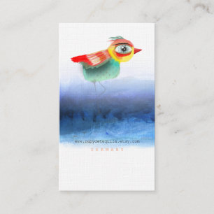 Waterverf vogel visitekaartje