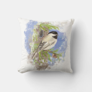 Waterverf vogelgriep Natuur kunst Kussen
