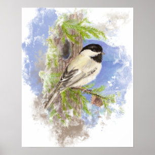 Waterverf vogelgriep Natuur kunst Poster