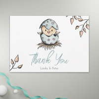 Waterverf vogelhatching in nestBaby shower