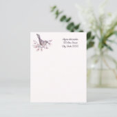 Waterverf vogelillustratie Blush roze persoonlijk (Staand voorkant)