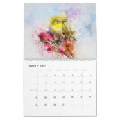 Waterverf vogelkalender kalender (Mar 2027)