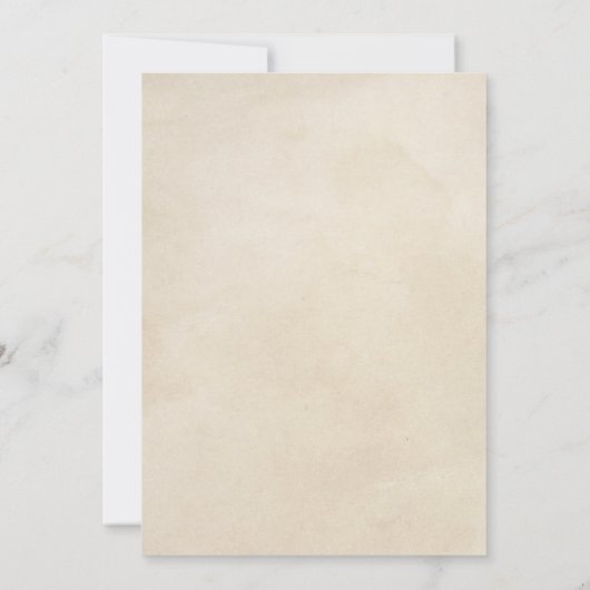 Waterverf Vogelnest en Eieren Vervaagd Perkament Kaart (Achterkant)