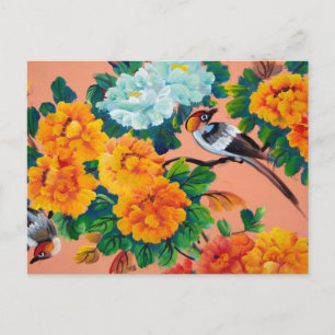  Waterverf vogels Briefkaart