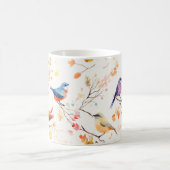 Waterverf vogels op vertakking patroon koffiemok (Center)