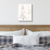 Waterverf Vogue Mode Model Canvas Afdruk (Insitu (Slaapkamer))