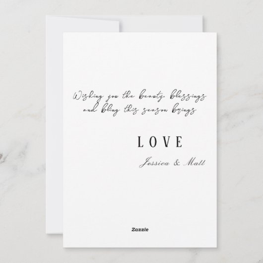 Waterverf Vogue Mode Model Kerst Feestdagenkaart (Achterkant)