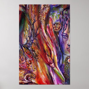 WATERVERF voor Artrische legende van VIVIEN EN MER Poster