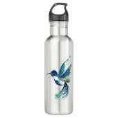 Waterverf voor blauwe haarvogel waterfles (Voorkant)