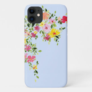 Waterverf voor bloembloem, in ongewijzigde staat iPhone 11 hoesje