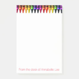 Waterverf voor gekleurde krayons post-it® notes