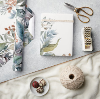 Waterverf voor groene en Aqua-vulling Cadeaupapier