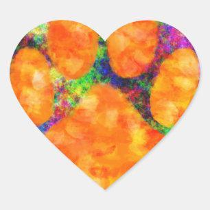 Waterverf voor het afdrukken van dubbele pagina's hart sticker