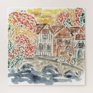 Waterverf voor het Engelse platteland Jigzaag Puzz Legpuzzel
