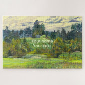 Waterverf voor het schilderen van pijnbomen op zij legpuzzel (Horizontaal)