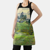 Waterverf voor het schilderen van pijnbomen op zij schort (Insitu)