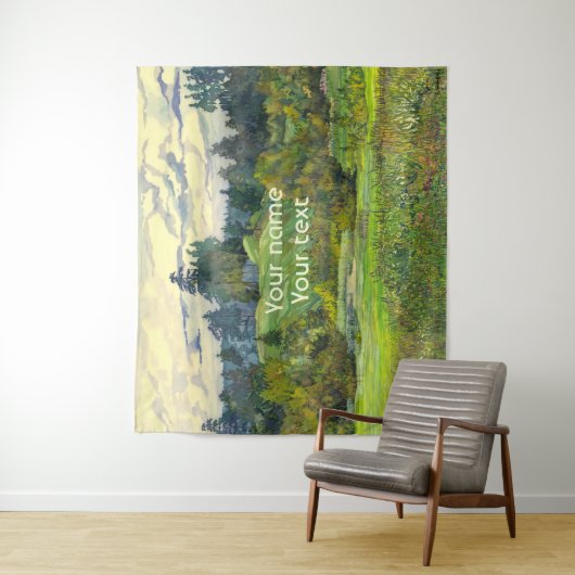 Waterverf voor het schilderen van pijnbomen op zij wandkleed (In situ)