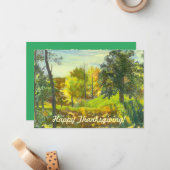 Waterverf voor het schilderen van zonne-herfsten o notitiekaartje (Voorkant / Achterkant in situ)