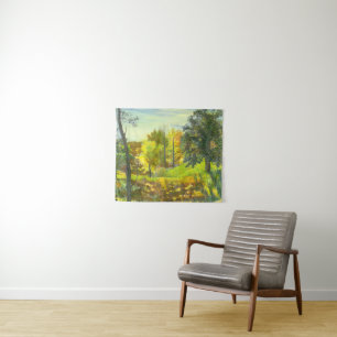 Waterverf voor het schilderen van zonne-herfsten o wandkleed