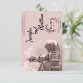 Waterverf voor het uitnodigen van bruiloft kaart (Staand voorkant)