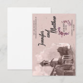 Waterverf voor het uitnodigen van bruiloft kaart (Voorkant / Achterkant)