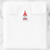 Waterverf voor kerst met kerst ronde sticker (Tas)