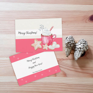 Waterverf voor kerst-warme cacao en koekjes kaart