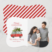 waterverf voor kerstmis feestdagenkaart (Voorkant / Achterkant)