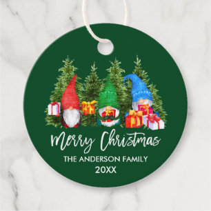 Waterverf voor kerstmis in penseel script Gnomen T Bedankjes Labels