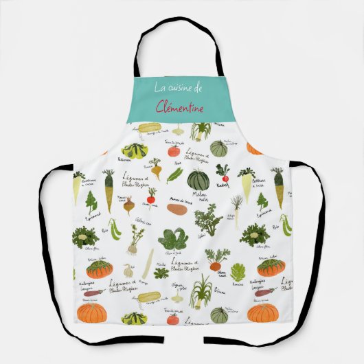 Waterverf voor  keuken schort (Voorkant)