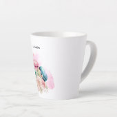 Waterverf voor kleurrijke Macarons en bloemen Latte Mok (Rechterhoek)