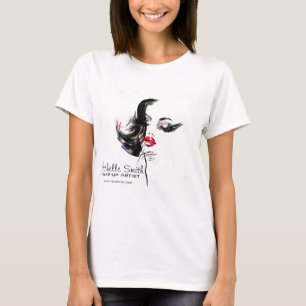 Waterverf voor make-up tekenmerken t-shirt