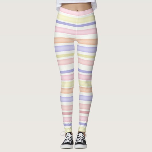Waterverf voor multicore strepen leggings (Voorkant)