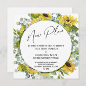 Waterverf voor nieuwe plannen Floral Postponed Wed Kaart (Voorkant / Achterkant)
