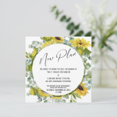 Waterverf voor nieuwe plannen Floral Postponed Wed Kaart (Staand voorkant)