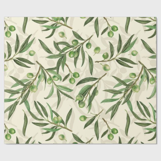 Waterverf voor olijfbijkantoren cadeaupapier (Vlak)