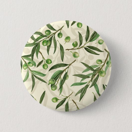 Waterverf voor olijfbijkantoren ronde button 5,7 cm (Voorkant)