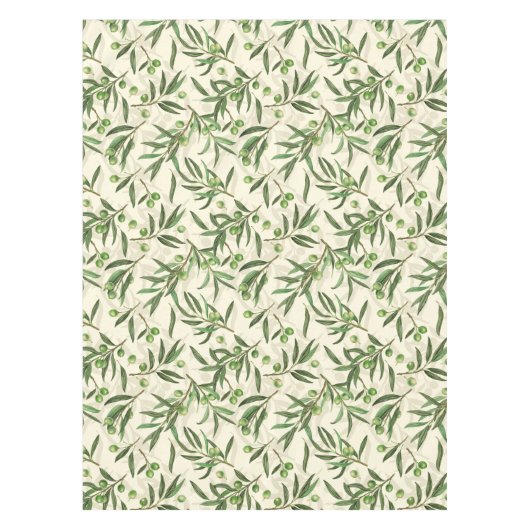 Waterverf voor olijfbijkantoren tafelkleed (Voorkant)