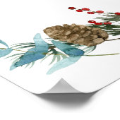 Waterverf voor ons een kind is geboren poster (Hoek)