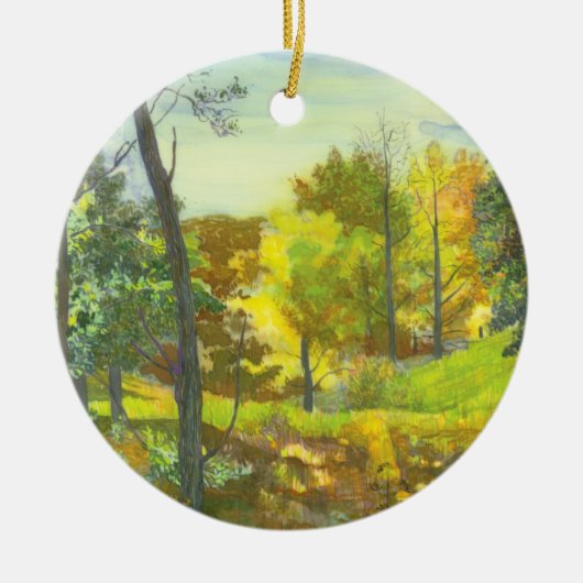 Waterverf voor schilderen van zonne-herfst keramisch ornament (Voorkant)