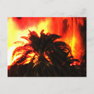 Waterverf voor vulkaanuitbarsting briefkaart