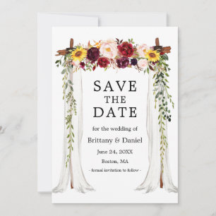 Waterverf voor weddenschap met kanopiezie Gemengd Save The Date