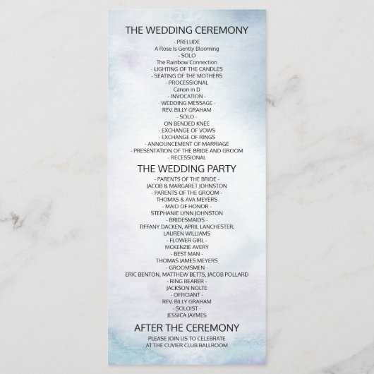 Waterverf voor weddenschappen Blauwgroen en gouden Programma (Achterkant)