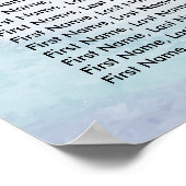 Waterverf voor weddenschappen Blauwgroen en goudge Poster (Hoek)